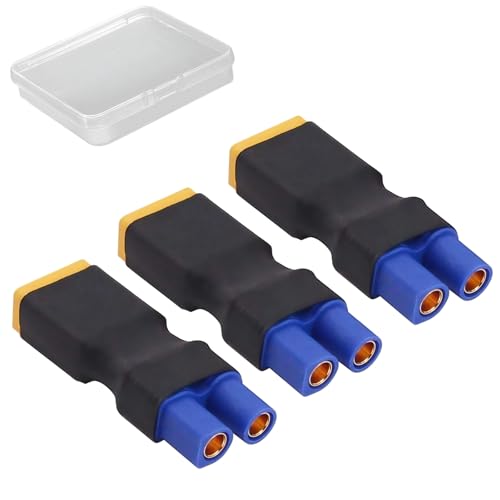 Adaptador XT60 macho a EC3 hembra para volar drones de carreras y coches RC en pista