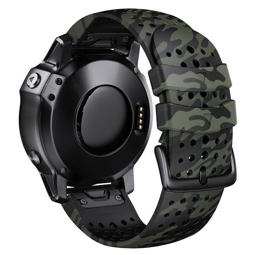 Bracelet rechange Fenix 7X en silicone 26mm anti-irritation pour le sport intensif