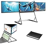 ◉Configuration triple écran ultra-mince : Ce moniteur 3 écrans de 15,6 pouces est composé de trois écrans IPS Full HD de 15,6 pouces, ultra-fins, offrant une résolution de 1920 x 1080, une rotation à 180°, une luminosité de 300 nits, un support intégré et un rapport de contraste de 1200:1 pour des images nettes et éclatantes.