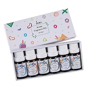 6 Blends Essential Oils Set – Organic Aromatherapy Holiday Gift Set, Essential Oil Kit in Eucalyptus, Lavender, Lemon…