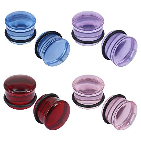 Lot de 4 paires de plugs en verre ZeSen Cover