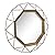 Stonebriar SB-6137A Gold Geometric Wall Mirror, 30 x 30