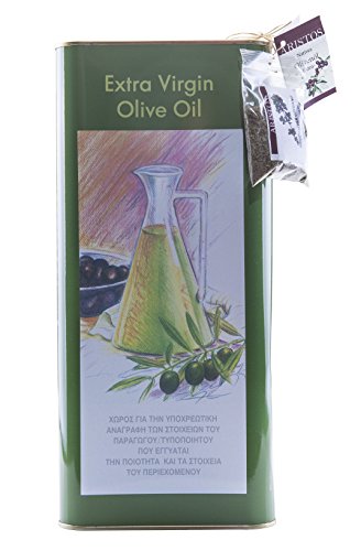 ARISTOS Premium olivolja 5 liter | Extra Nativ Koroneiki | egen odling i ekologisk kvalitet | Grekland