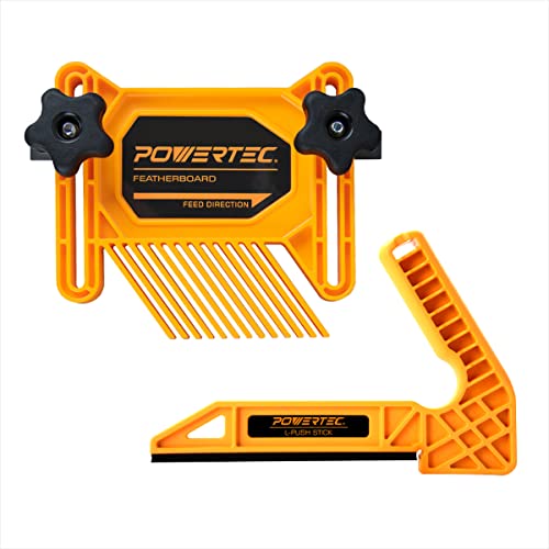 POWERTEC Stackable Featherboard Set – For Table Saw, Router Table & Band Saw, T-Track & Miter Slot Mount (2 Pack) - View #10