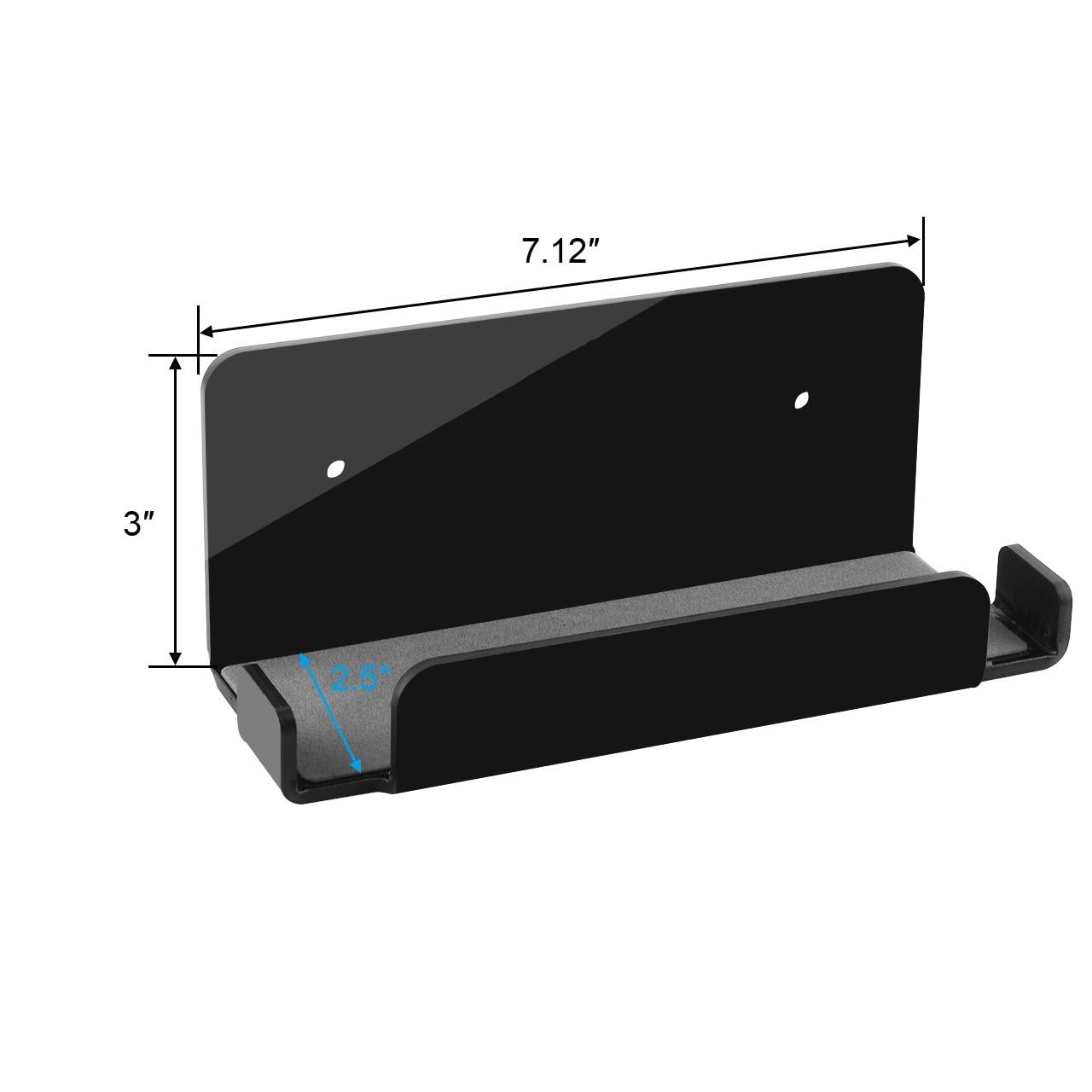 Supporto da parete in acrilico per Nintendo Switch Dock - Mensola salvaspazio con facile installazione, compatibile con Switch 1/2, nero