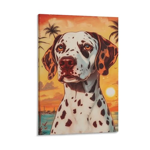 Tableau dalmatien decoration murale salon design poster animaux moderne chambre