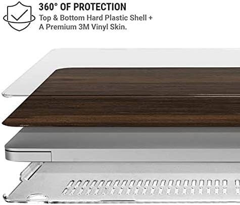 Skinit Case + Skin Compatible with MacBook Pro 15in (2016-19) Originally Designed Kona Wood Design