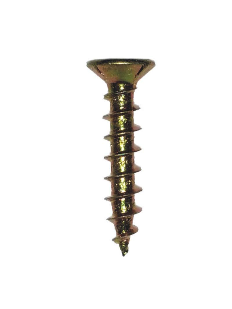 Gardinia 4.3mm x 16mm Upvc Fixing Screws in Yellow Finish - Bag of 20