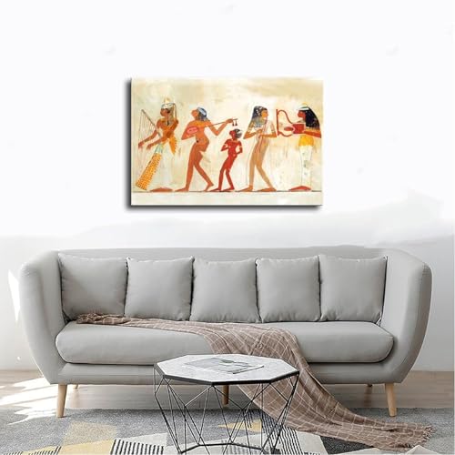 Impression sur toile avec cadre suspendu et motifs pharaoniques authentiques - 4