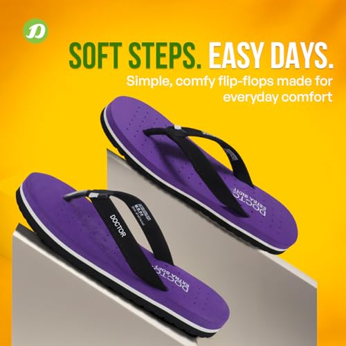 Image of DOCTOR EXTRA SOFT House Slipper for Women's Care Dr Orthopaedic Super Comfort Fitting Flat Cushion Chappal Flip-Flop for Ladies & Girl's