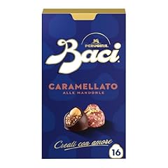 BACI PERUGINA Caramellato alle Mandorle Cioccolatini Fondenti ripieni al Gianduia, Scatola 200g