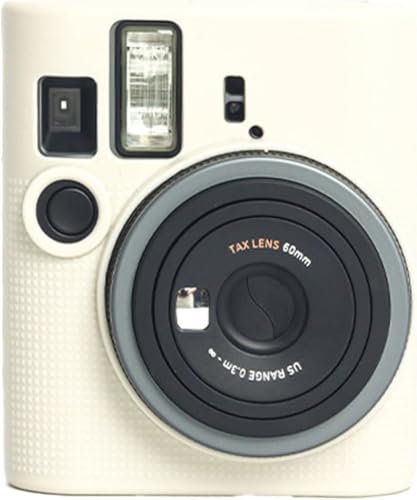 Custodia protettiva per fotocamera INSTAX mini 41 antigraffio antiurto e lavabile per digitale posizionamento preciso dei fori comoda al tatto colore: silicone bianco