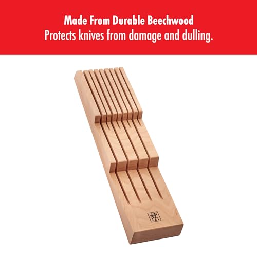 Image of Zwilling 8-Slot In Drawer Knife Block, Beechwood