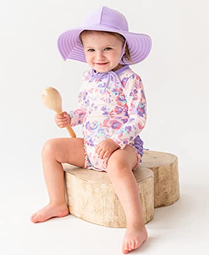 Rufflebutts Swim Hat - Lavender - 12M-2T #TOP1