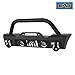 EAG Stubby Front Bumper with LED Lights and Multiple ABS Light Surrounds Fit for 76-86 Wrangler CJ
