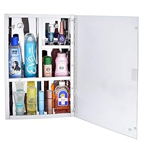 Plantex Bathroom Mirror Cabinet/Stainless Steel 304 Grade Bathroom Organizer Cabinet/Bathroom Accessories (Chrome,10 X 16 Inches) Plantex Bathroom Mirror Cabinet/Stainless Steel 304 Grade Bathroom Organizer Cabinet/Bathroom Accessories (Chrome,10 X 16 Inches)