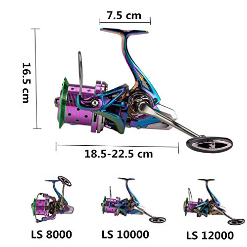 Carrete de Pesca Spinning Diwa LS 12000 13 Rodamientos 60 LBS Arrastre Cuerpo de Metal de Aluminio miniatura 4