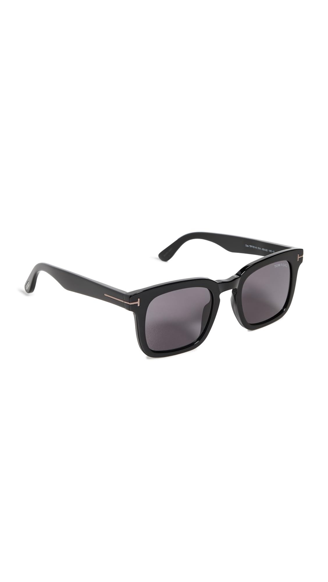 Tom FordMens Dax Square Polarized Sunglasses, Black, One Size