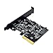 Sintech PCI-E 4X to USB 3.1 Adapter,PCI Express Type C Gen 2 (10 Gbps) 2-Port Expansion Card with Asmedia Chipset ASM3142 (Dual Type C)