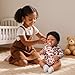 SCOM Realistic Reborn Baby Doll - 20 Inch Black African American Girl, Real Lifelike Dolls with Soft Weighted Body, Poseable Real Baby Reborn Gift Toy for 3+ Years Old Kids