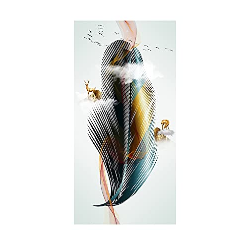 Peinture Diamant 5D kit mosaïque plume géante pour grand mur vide 80x180