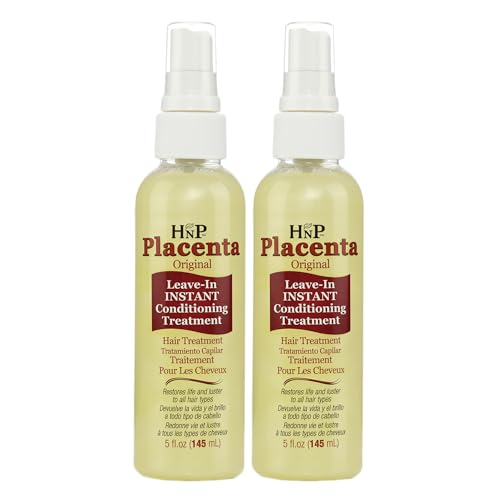 HNP Placenta Original Leave-In Conditioning Hair Treatment Pump 5 Oz - Pack of 2