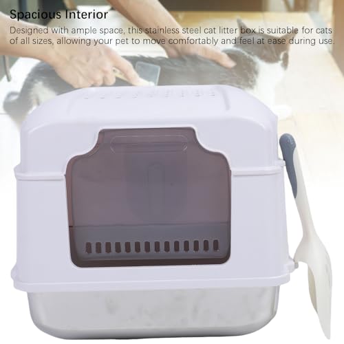 Arenero para gato de acero inoxidable miniatura 7