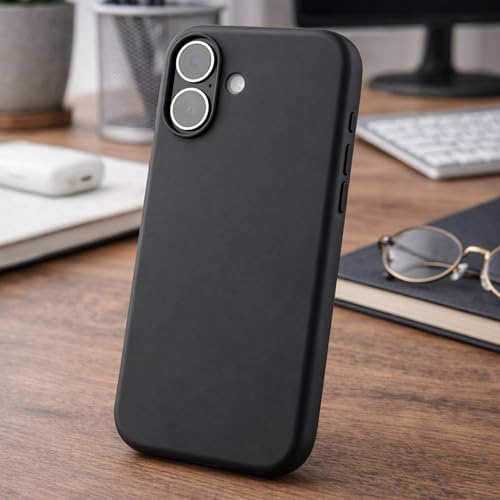 Image of TEKNE Solid Polycarbonate Case for iPhone 17 | MagSafe Compatible | Upto 6ft Drop Protection | Anti-Fingerprint | Shockproof Corners | Slim Back Cover (Black)