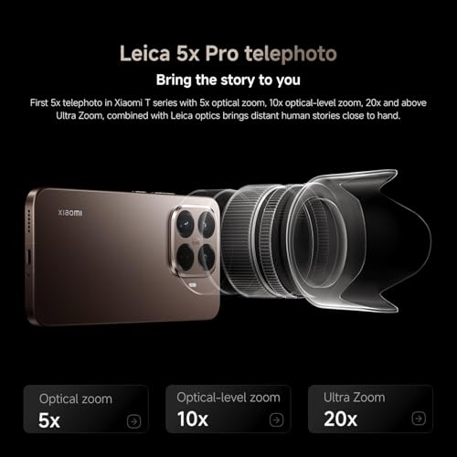 Smartphone Xiaomi 15T Pro 5G 12Go Moka Écran 683” 144 Hz MediaTek Dimensity 9400+ - vue 10