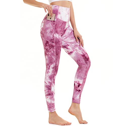 Image of iniber High Waisted Yoga Pants with Pockets for Women 4-Way Stretch Soft Running Workout Leggings Athletic Yoga Pants