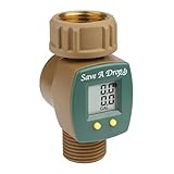 Save A Drop Brass Water Flow Meter| Measure Gallon Usage from an Outdoor Garden Hose | Lawn Sprinkler | Great for Campers | Helps Conserve Water