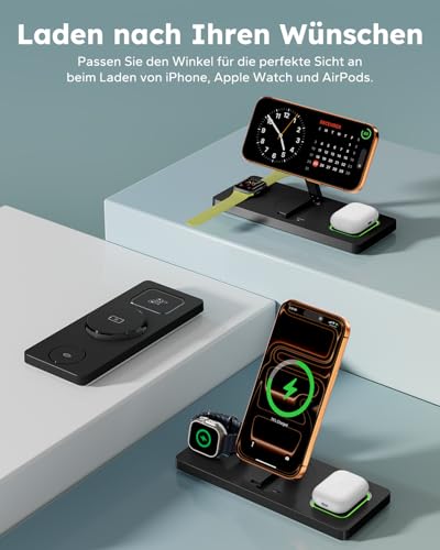 Eddibox 3 in 1 MagSafe Induktive Ladestation für iPhone, Watch & AirPods – Ansicht 6