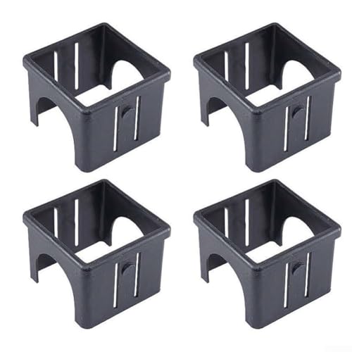 Lot de 4 manchons carrés pour équipement de fitness, inserts creux en plastique PP, adaptateurs de diamètre variable 25 à 60 mm, noir (C)