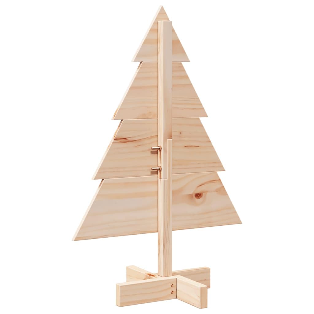 Choinka drewniana do dekoracji, 70 cm, lite drewno, dekoracja DIY, rustykalna choinka do użytku wewnątrz i na zewnątrz, świąteczna dekoracja bożonarodzeniowa