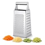 Ralador Legumes Queijo Inox 4 Faces 24cm Multifuncional Cortes Precisos Alça Firme Cozinha Doméstica