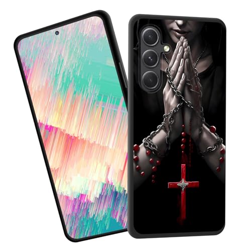 Coque Samsung S26 mains priant tenant la croix cadeau chrétien idéal et utile
