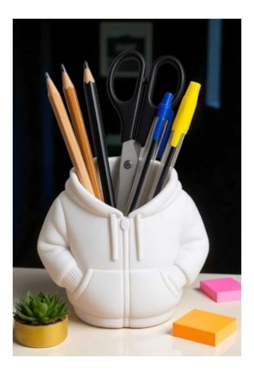 SANEC Dekoratif Kapüşonlu Hoodie Tasarımlı Kalemlik Organizer & Masa Üstü Biblo