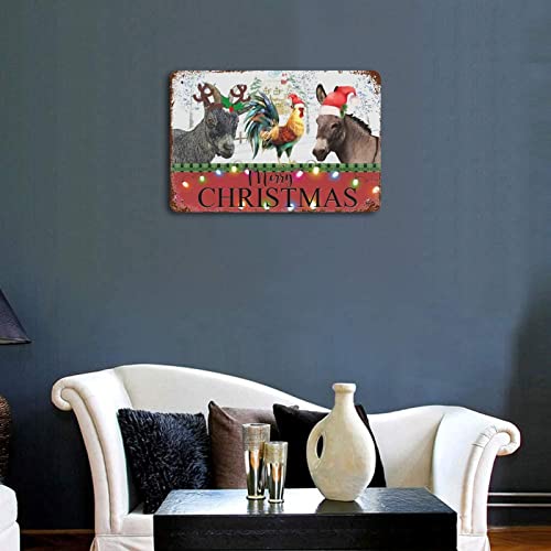 Panneau Noel animaux de la ferme idee cadeau deco originale
