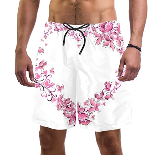 Maillots de bain hommes pour la plage short imprimé papillons floraux