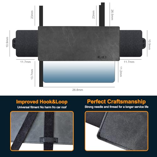 Image of 2 Pack Polarized Sun Visor Extender for Car with 2 Side Sunshade, Car Visor Extender Sun Blocker, Upgraded UV400 Sun Visor Extension with PC Lens, Anti-Glare Car Visor for Safe Driving