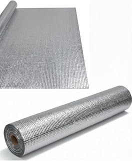 ABS PowerFoil Aluminium Foil Vapour Barrier Membrane 1m x 50m (50sqm) – Reflective Insulation Roll for Roof, Wall & Floor – Moisture & Heat Resistant – CE Approved Thermal Insulation