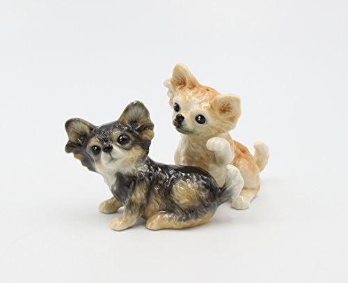 Cosmos Gifts 20774 Fine Porcelain Chihuahua Dog Salt And Pepper Shakers Set, 3-1/2" L #TOP5