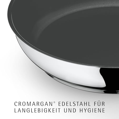 Foto von WMF Devil Pfannenset 2-teilig, Bratpfanne Induktion 24, 28 cm, Cromargan Edelstahl beschichtet, Keramikbeschichtung, backofenfest