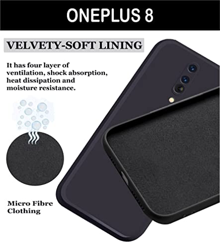 Image of A rtistque Back Cover Case for OnePlus 8 with Camera Protection | Shockproof TPU | Stylish Protective Design | Slim Fit | Ultra Matte | OnePlus 8 Back Cover - Black