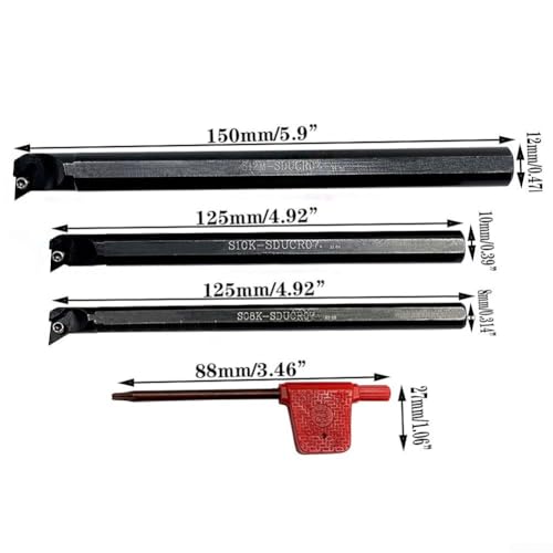 Barres d'alésage S08K S10K S12M avec inserts DCMT070204