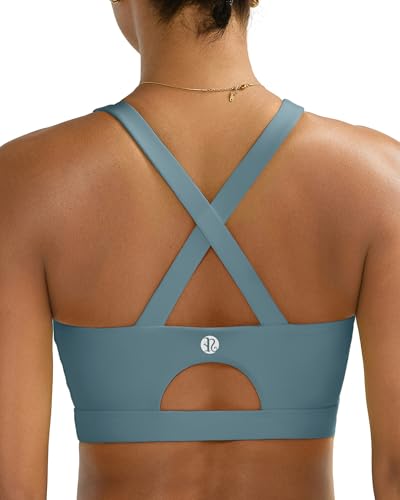 Image of RUNNING GIRL Sports Bra for Women High Support,Molded Cup Strappy Running Sports Bras with Sewn in Pads