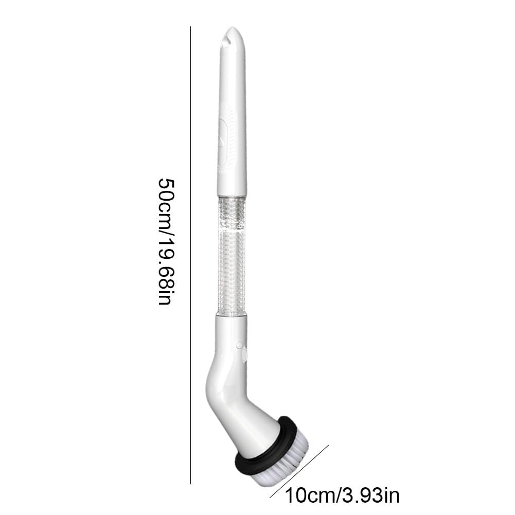 Fregadora Giratoria Eléctrica, Cepillo De Limpieza Eléctrico, Fregadora De Baño Inalámbrica, Fregadora De Ducha Recargable Con 5 Cabezales De Cepillo Reemplazables For Limpieza De Cocina Y Baño