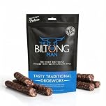 The Biltong Man Tasty Traditional Droëwors Sticks – High-Protein Beef Snack, 250g