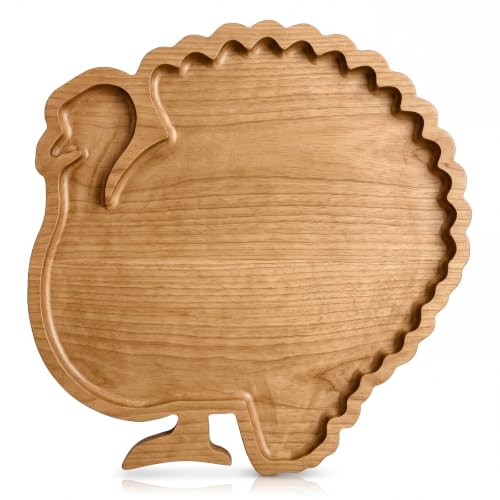 Sliner Turkey Charcuterie Board Wooden Thanksgiving Serving Platter Tray