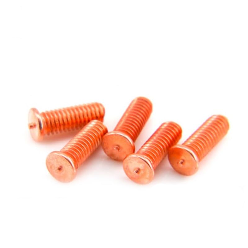 500pcs M4*8/10/12/15/16/20/25/30 Weld Threaded Studs for Capacitor Discharge Welding Spot Screws Nails Copper Plated - (Size: M4X15 500PCS)